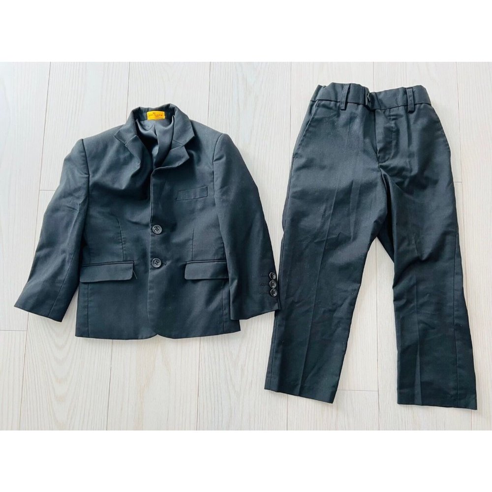 Boy's Blazer Jacket and Pants Suit Black ( 3 )